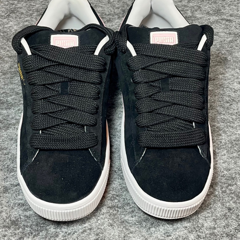 Puma Suede XL Sneakers Womens 9 Black Pink Low Top Skater Retro Y2K Streetwear - Picture 6 of 12